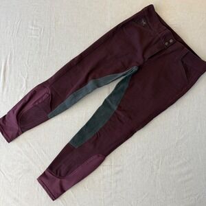 Piper SmartPak Women Burgundy Full Seat Breeches Riding Pants Size 32R